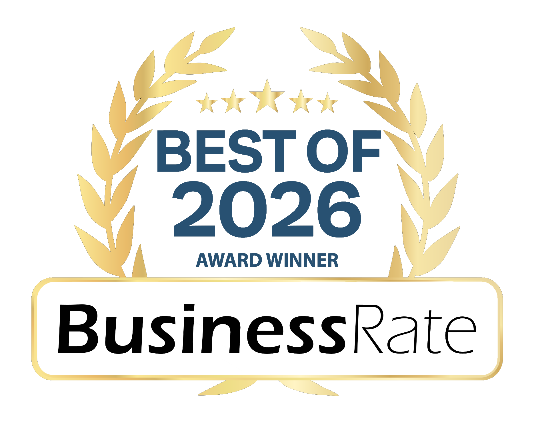 BusinessRate Best of 2026 Award Winner badge