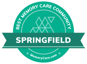 Springfield Best Memory Care Community award badge