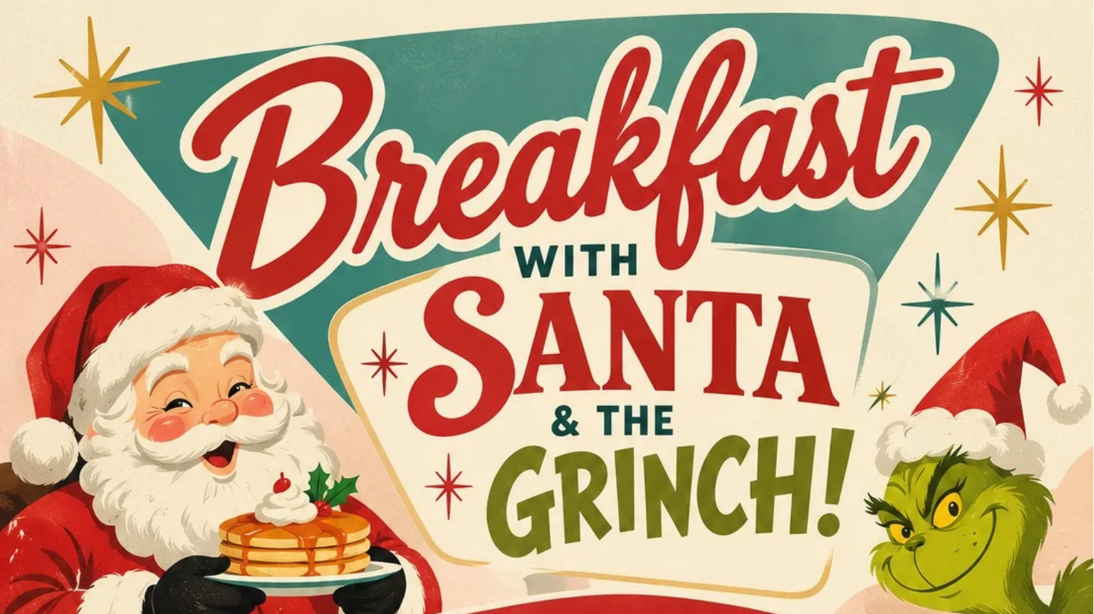 Breakfast with Santa and Grinch event flyer