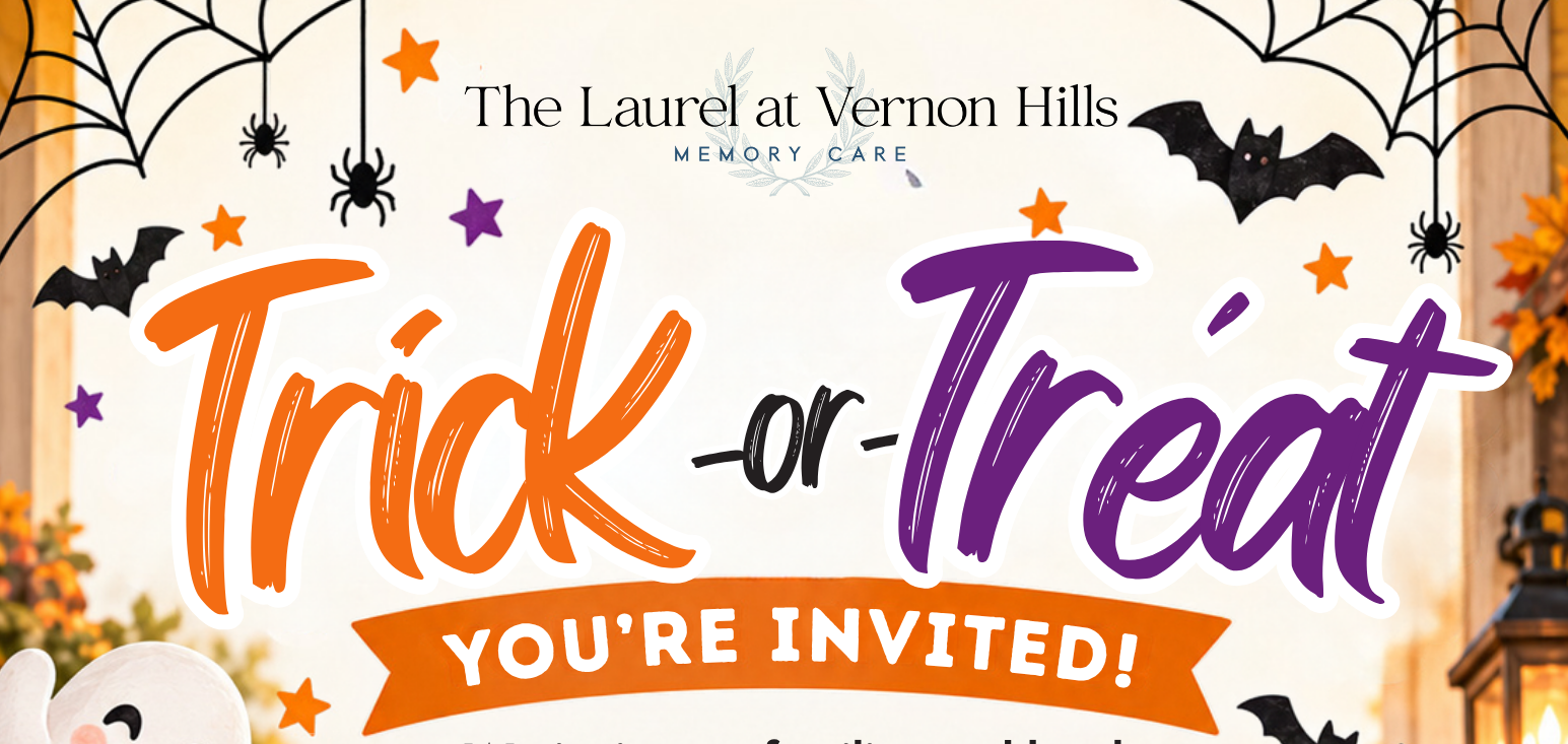 Halloween trick-or-treat invitation for The Laurel at Vernon Hills