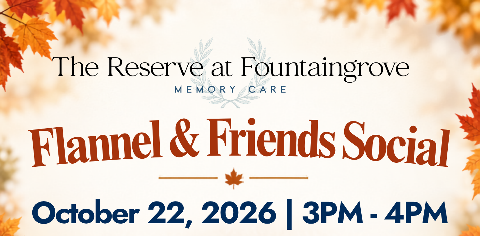 Flannel and Friends Social event flyer with autumn decor