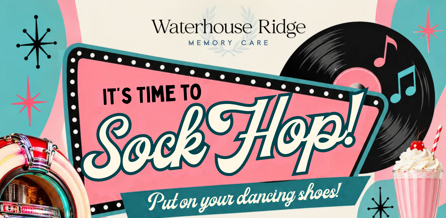 Waterhouse Ridge 1950s sock hop event flyer