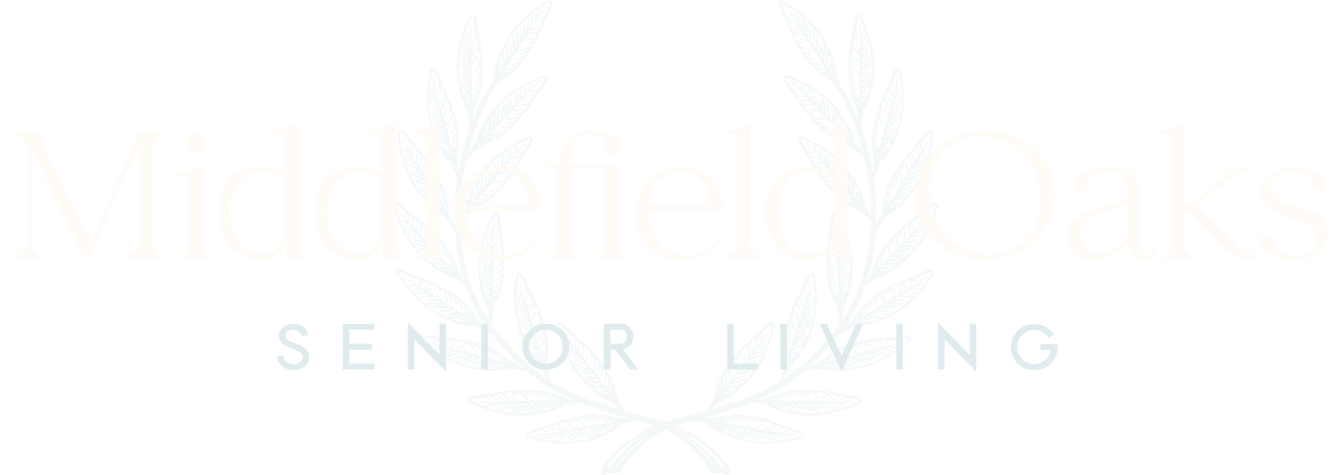Middlefield Oaks Senior Living logo with laurel wreath